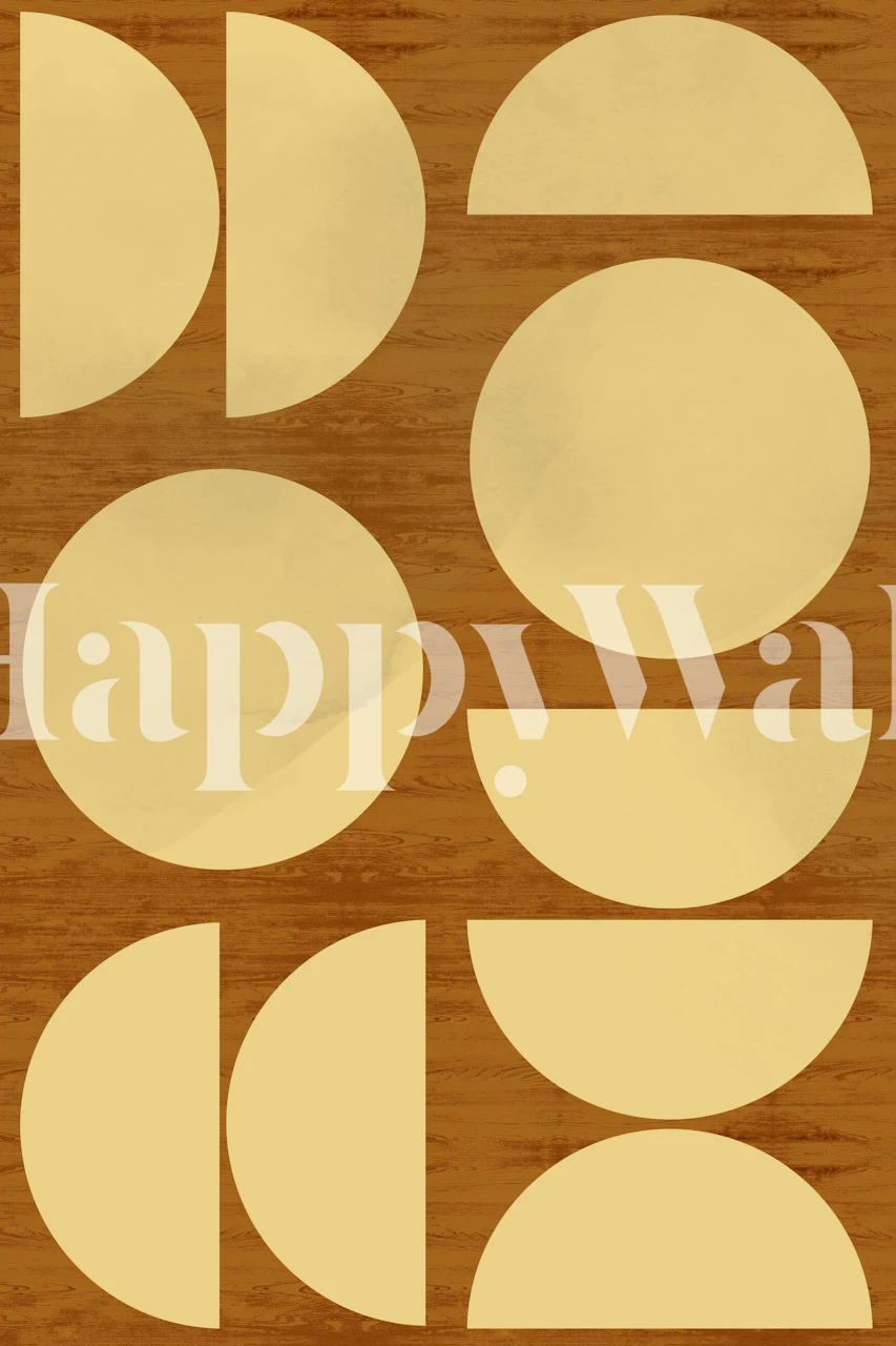 Rough Wood Mid-Century tapet i et moderne rom