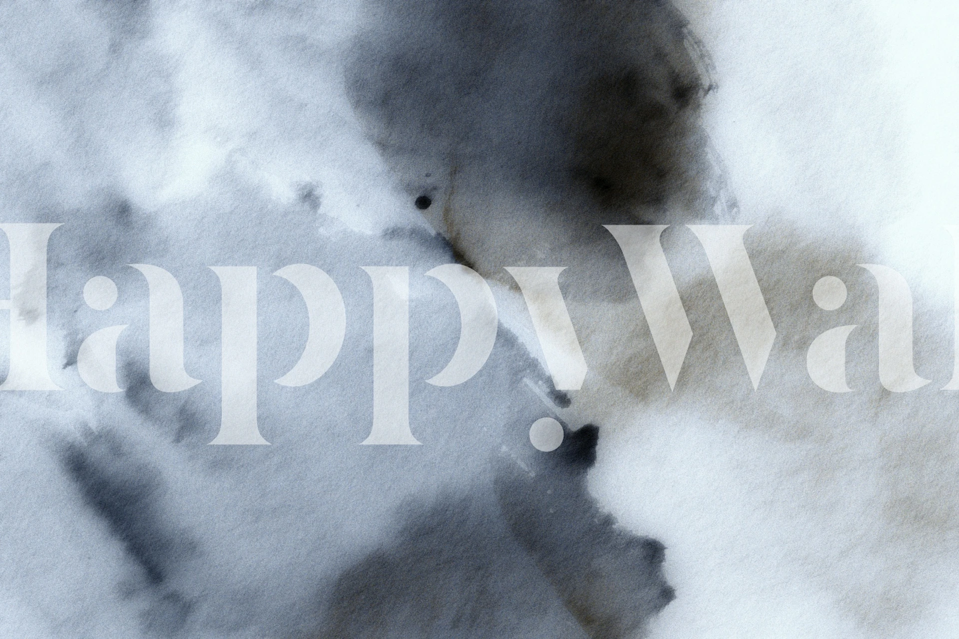 Soft shades of grey and black resembling clouds on a wall mural, named Soft Japandi Clouds.