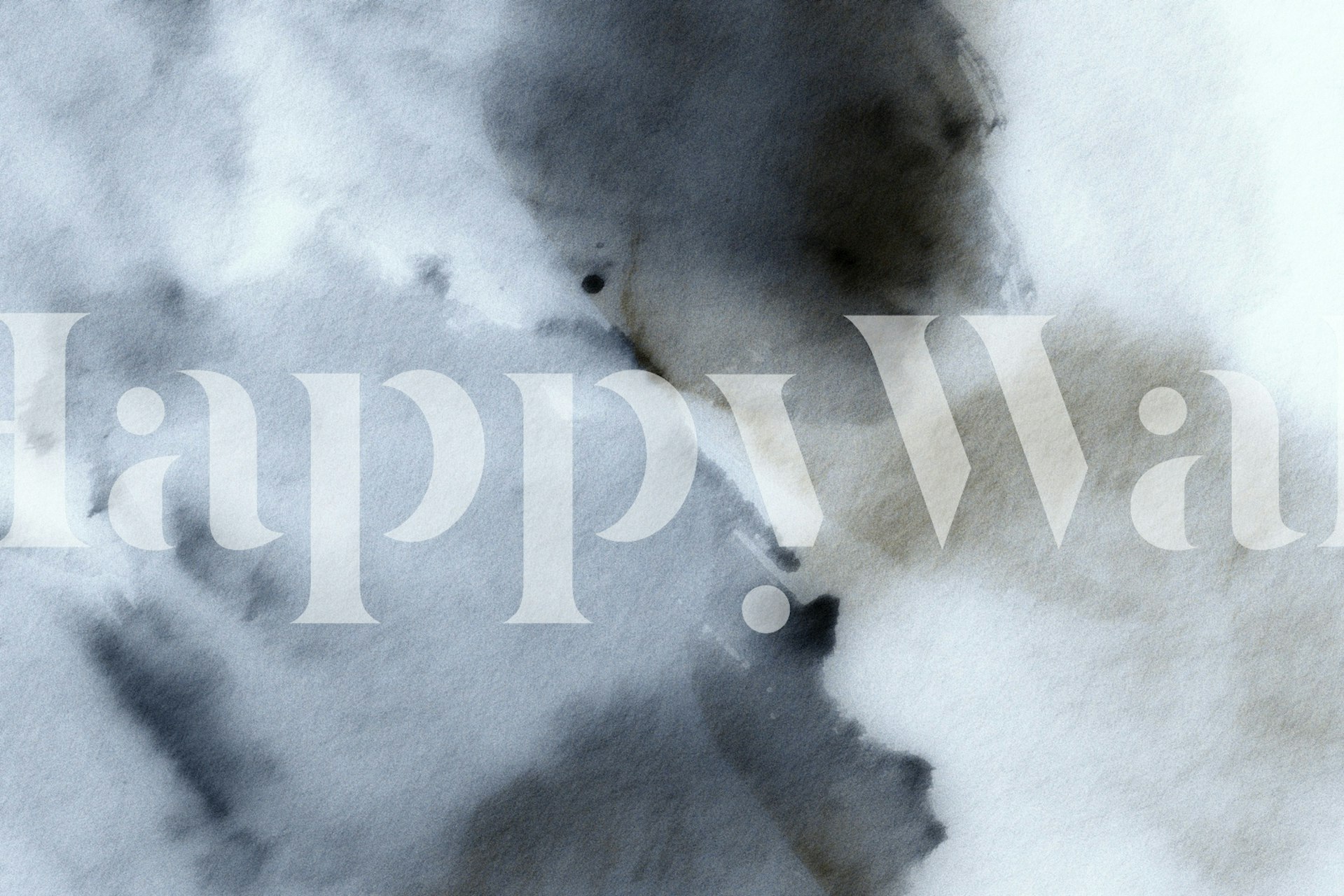 Soft shades of grey and black resembling clouds on a wall mural, named Soft Japandi Clouds.