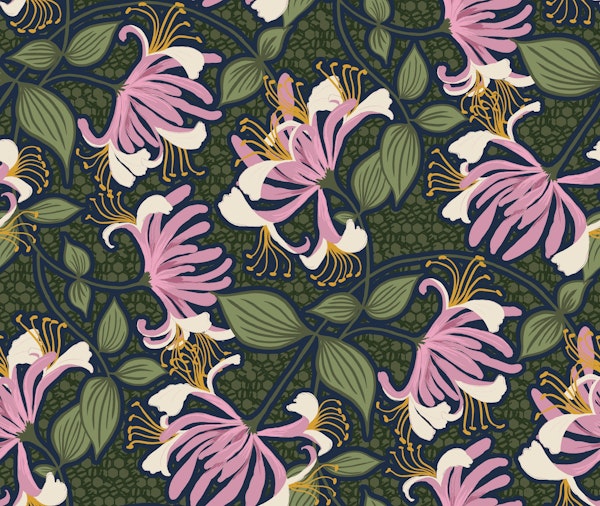 Orchid Pink Honeysuckle Trailing Floral