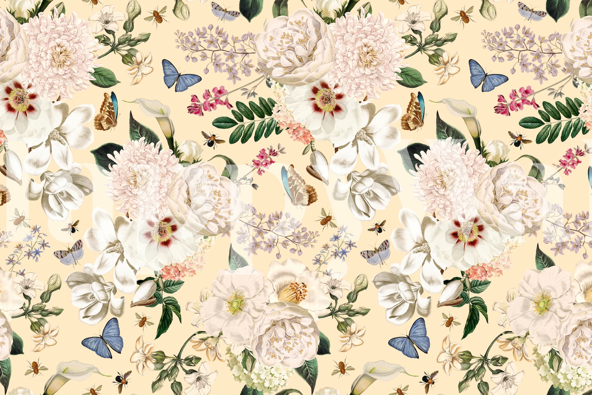 Opulent Summer Peony Garden tapet