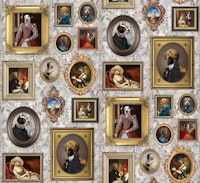 Dog Lovers Portrait Collection in cappuccino wallpaper