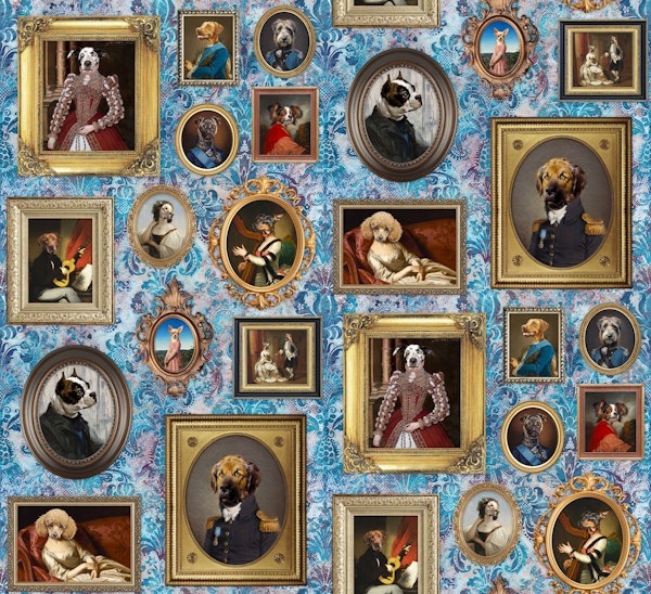 Dog Lovers Portrait Collection in denim