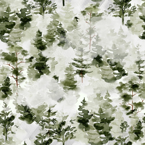 Winter Snowy Forest Trees