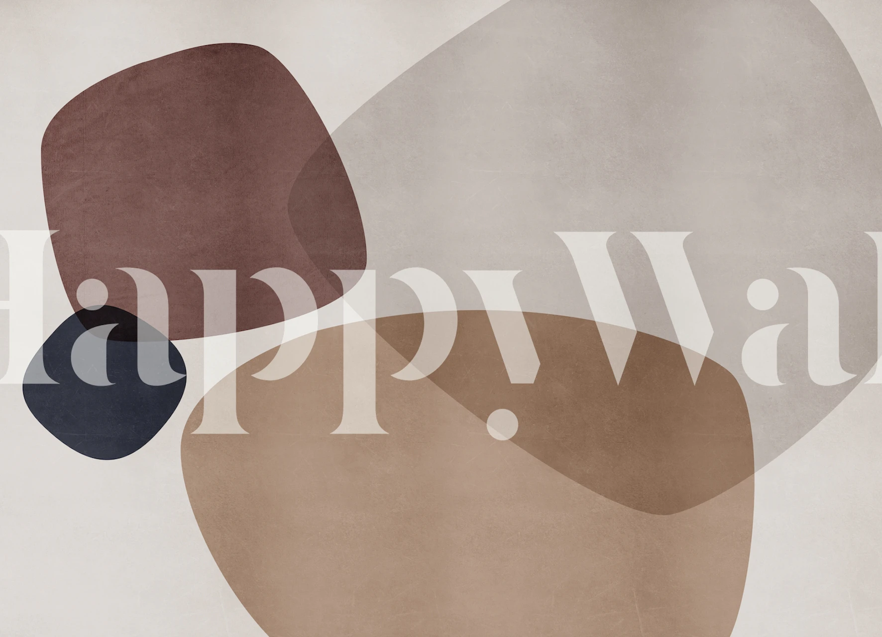 Abstract shapes in earthy colors: brown and navy wallpaper