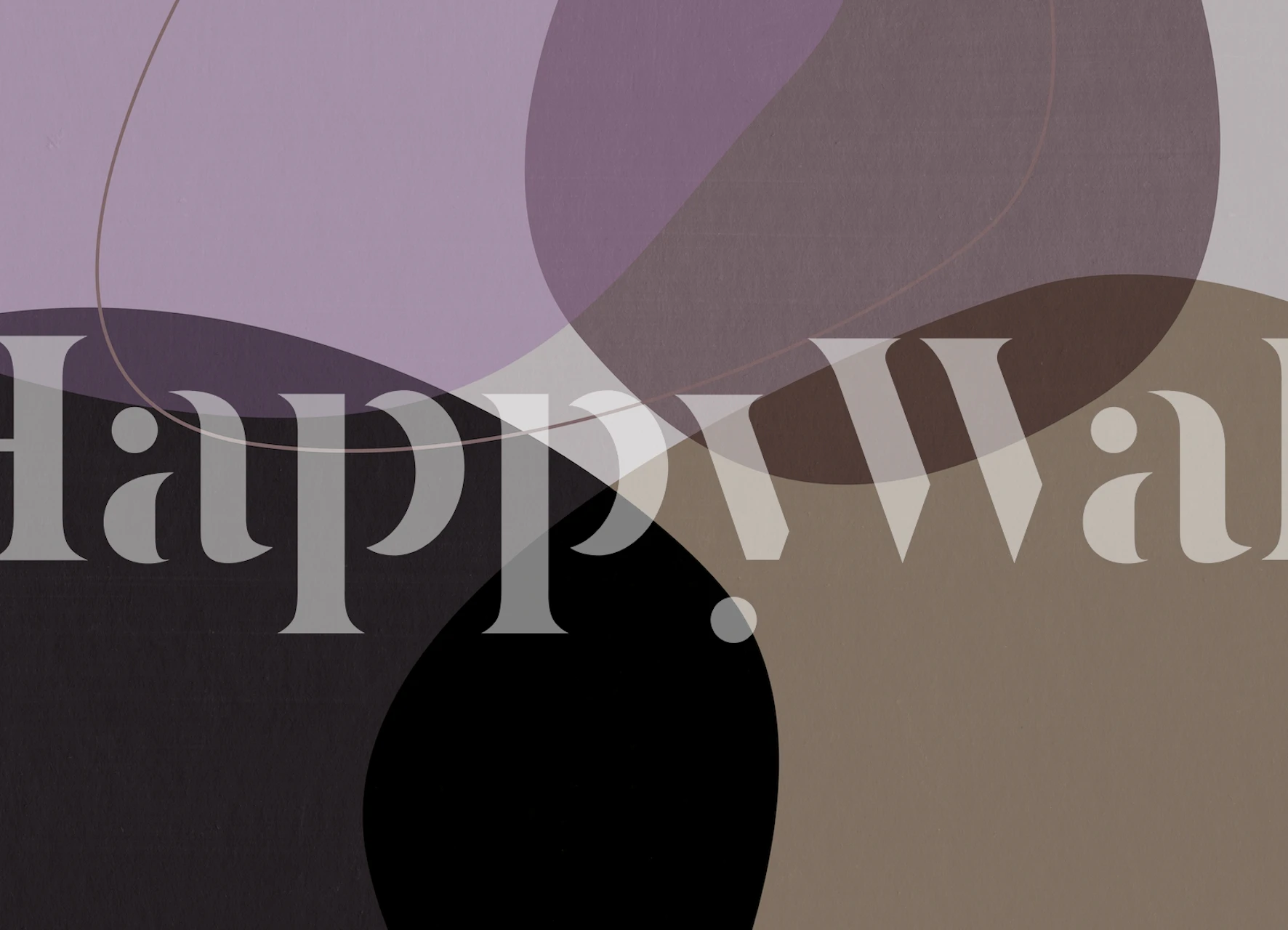 Abstracte designbehang in een moderne setting