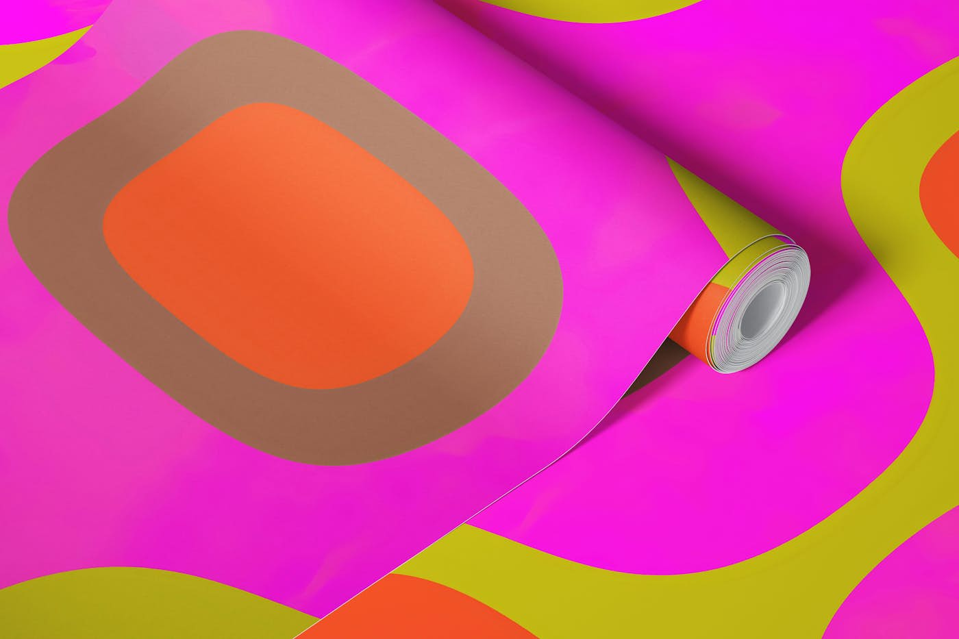 Mid-Century Neon Abstract wallpaper roll