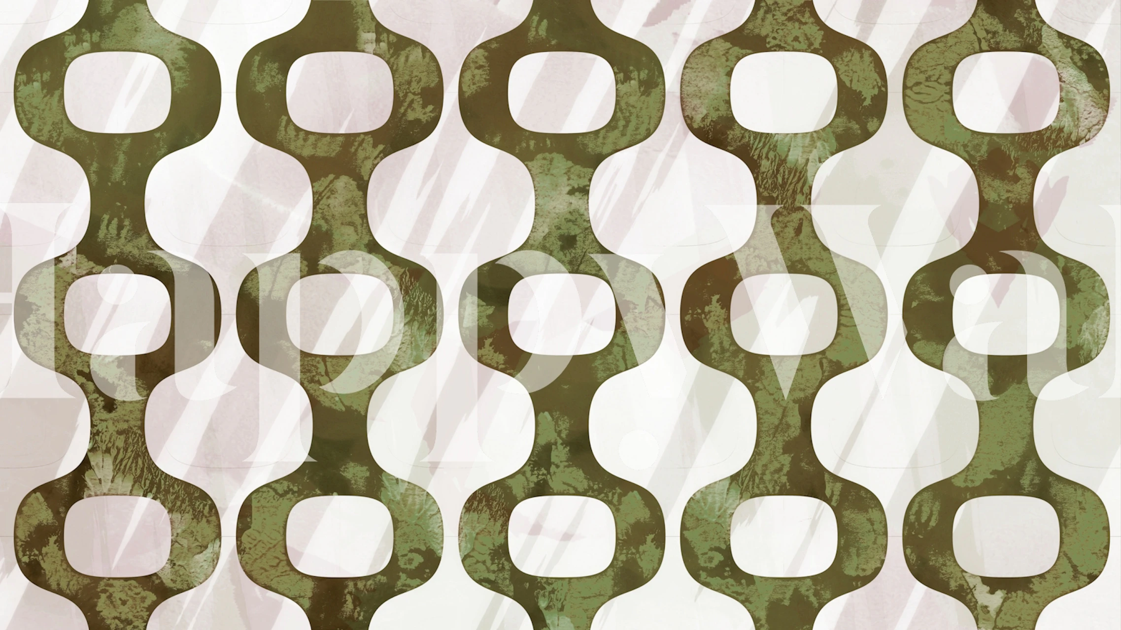 Mid-Century Modern Geometry wallpaper in a room