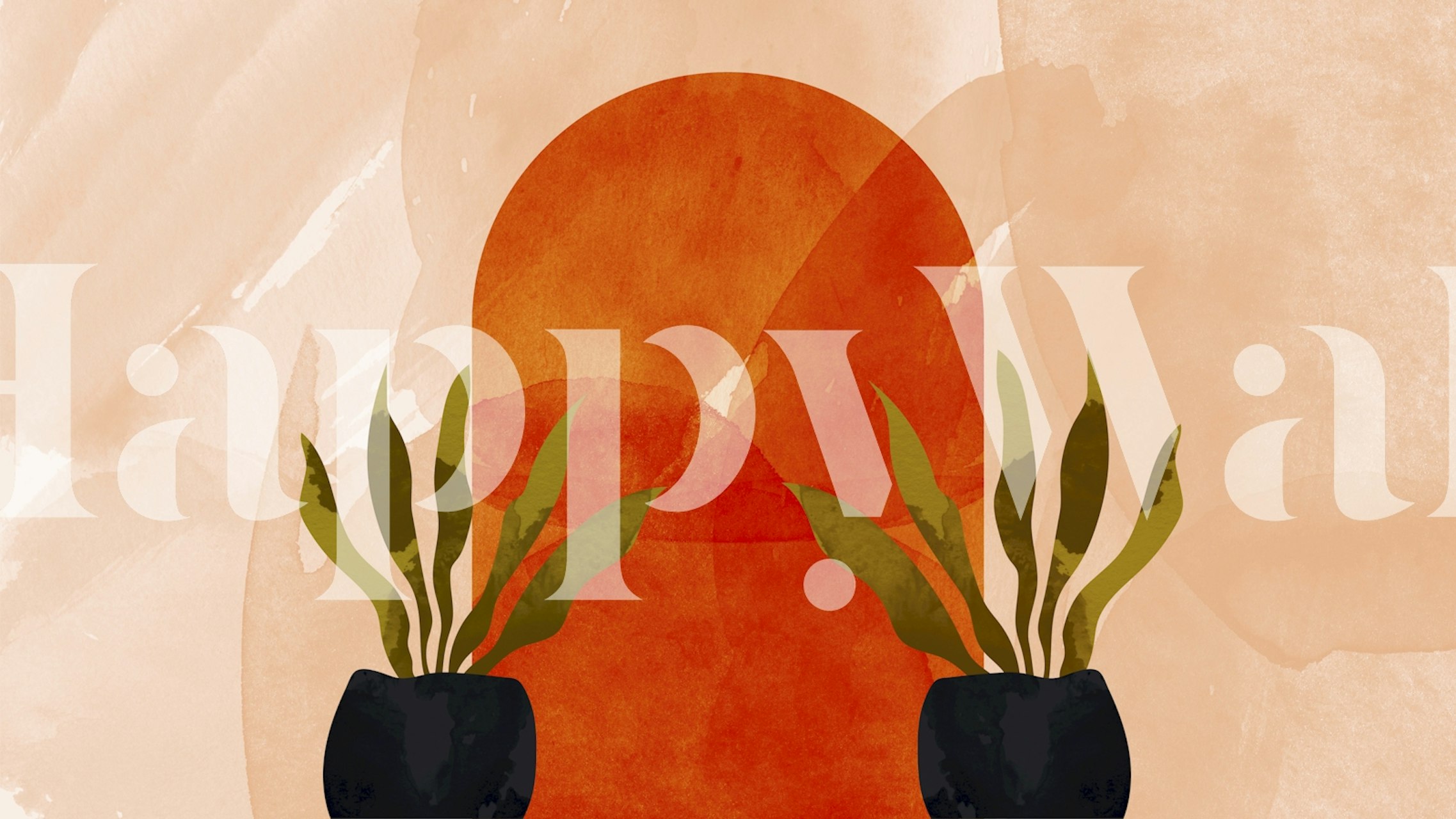 Papier peint Mid-Century Italy dans un cadre de pièce