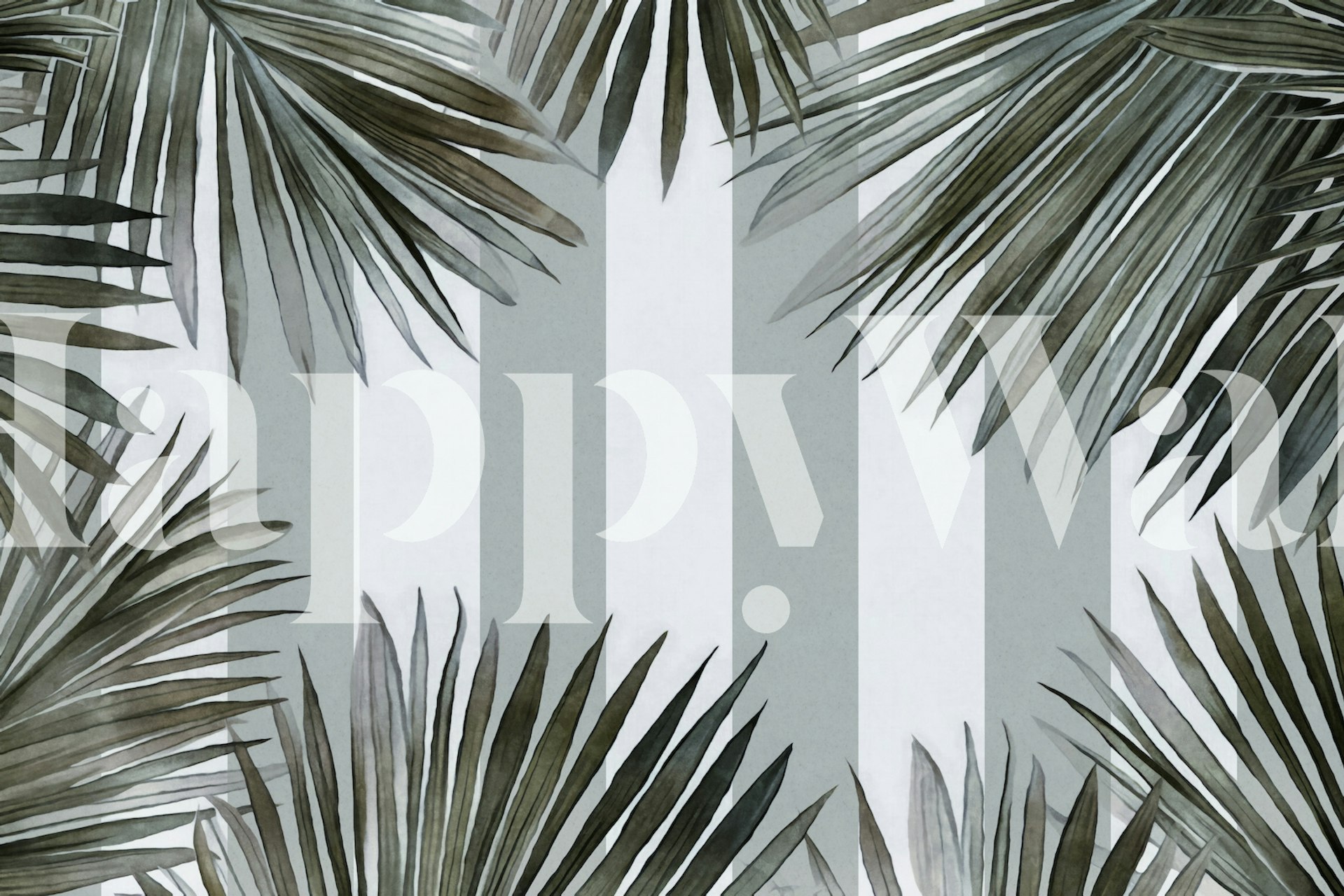 Tapeta Tropical Oasis Frame And Stripes w pokoju