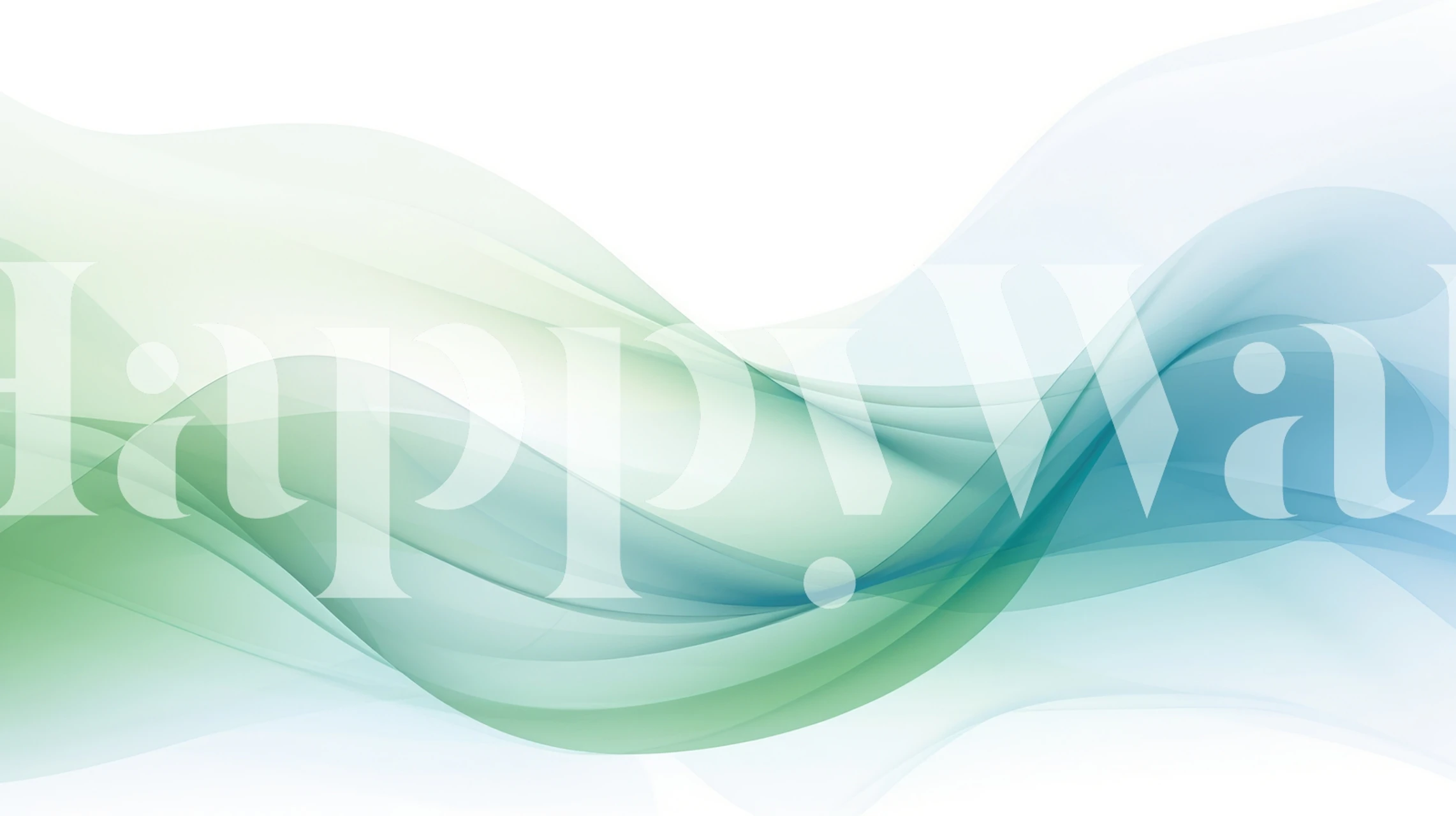 Abstract green and blue wave pattern wallpaper