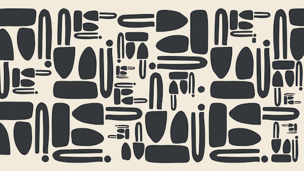 Mid-Century Allover Black