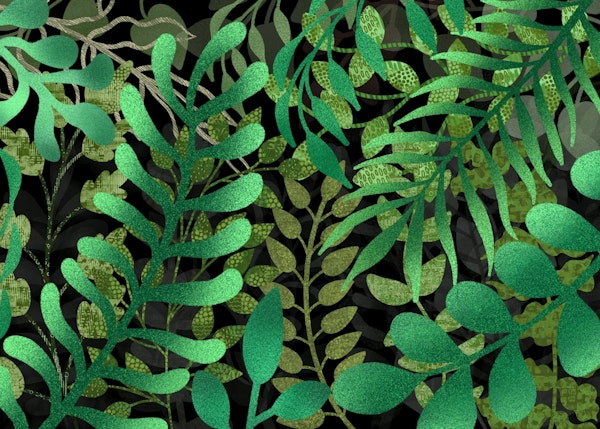 Dark Leaves Background