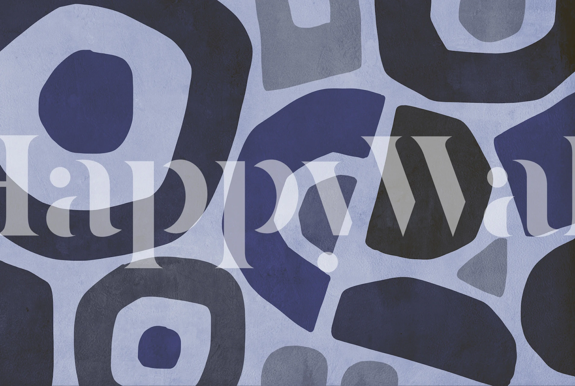 Abstract shapes in navy blue and gray wallpaper