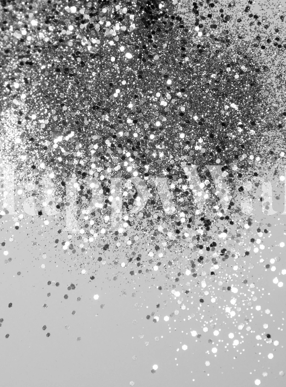 Silver glitter design on gray background wallpaper
