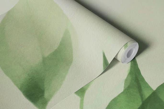 Botanical Serenity Green Leaveswallpaper roll