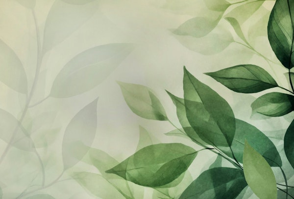 Botanical Serenity Green Leaves