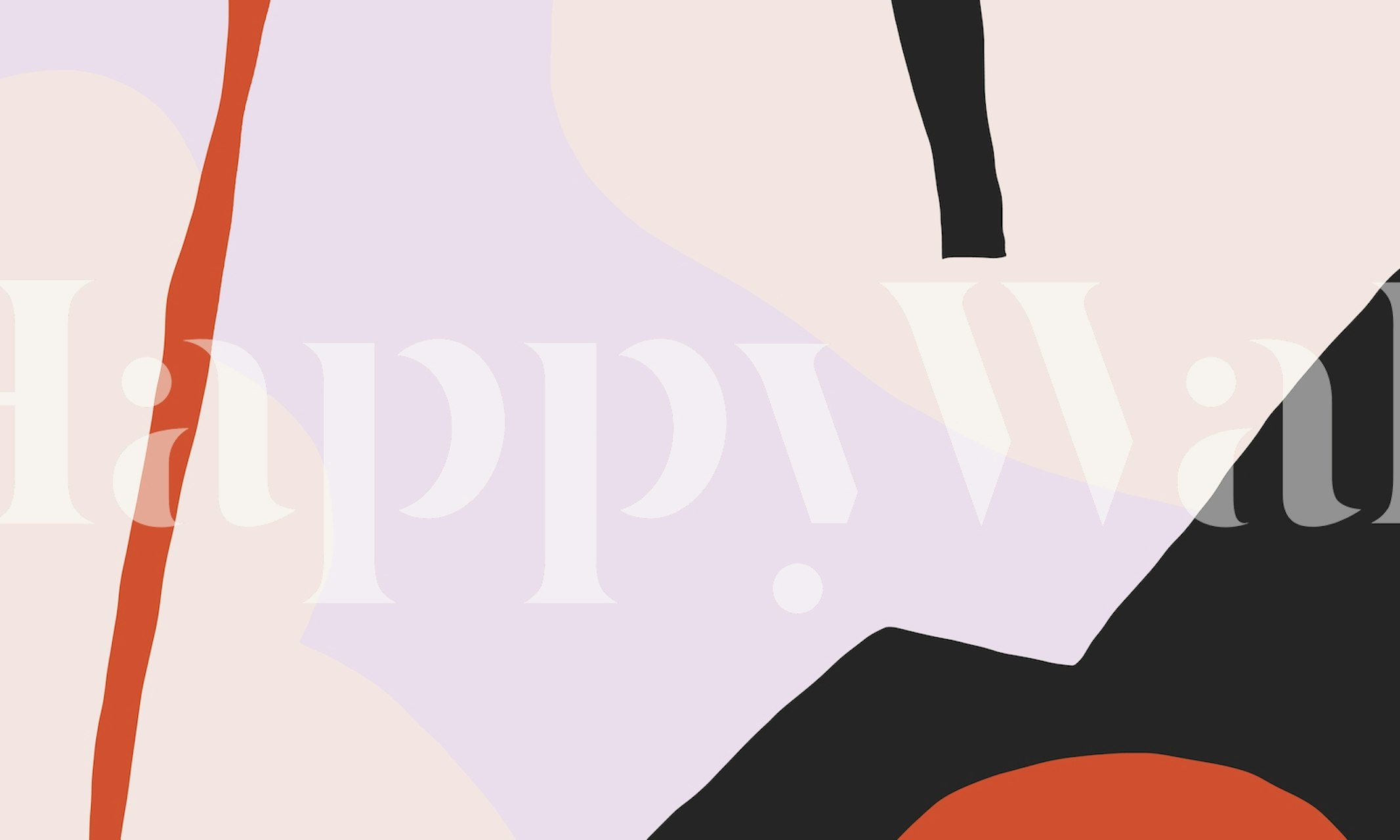 Colorful abstract wallpaper in a room