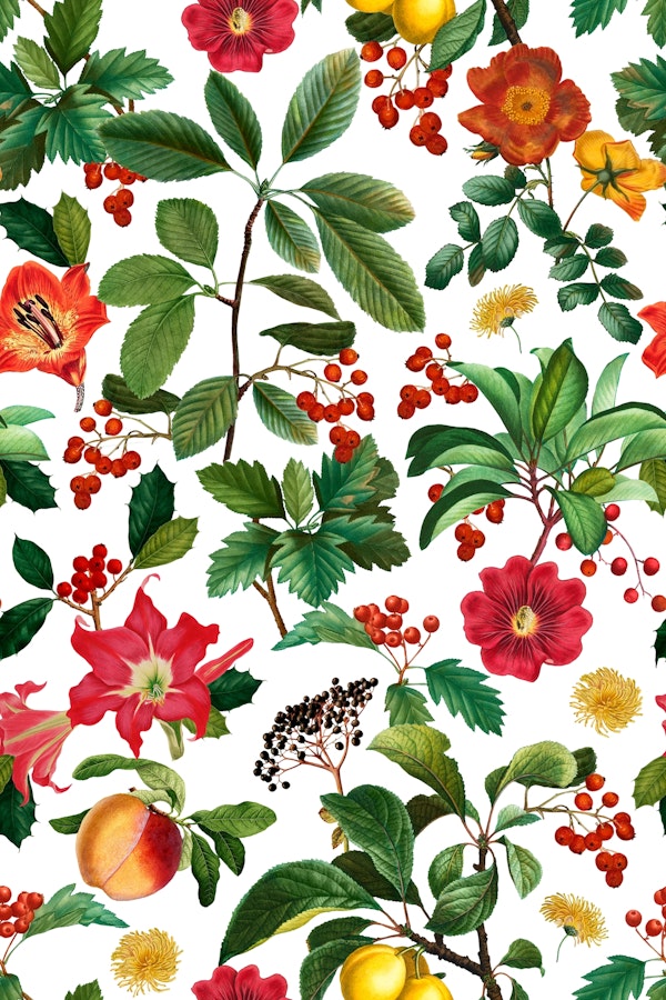 Autumn Floral Leaf And Flowers