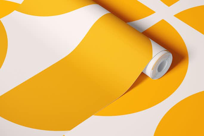 Yellow Bauhauswallpaper roll