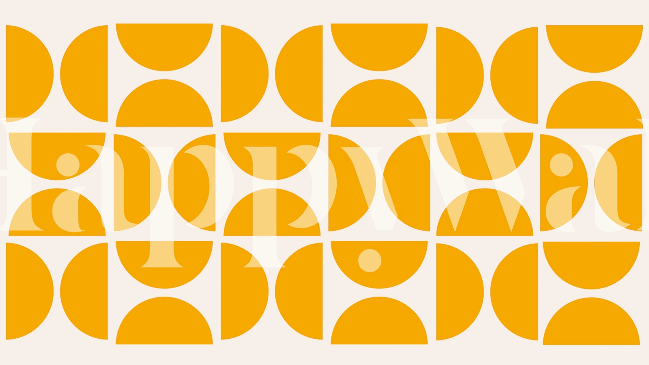 Design de papel de parede Yellow Bauhaus em um quarto