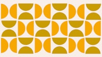 Golden Ochre Bauhaus wallpaper