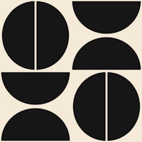 Cream Black Bauhaus ταπετσαρία