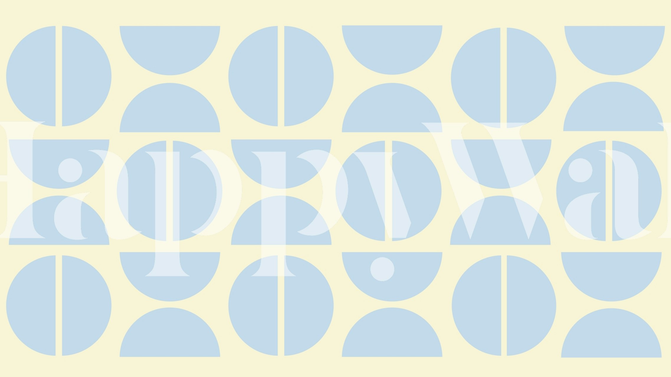 Geometric pattern with baby blue and light yellow shapes wallpaper