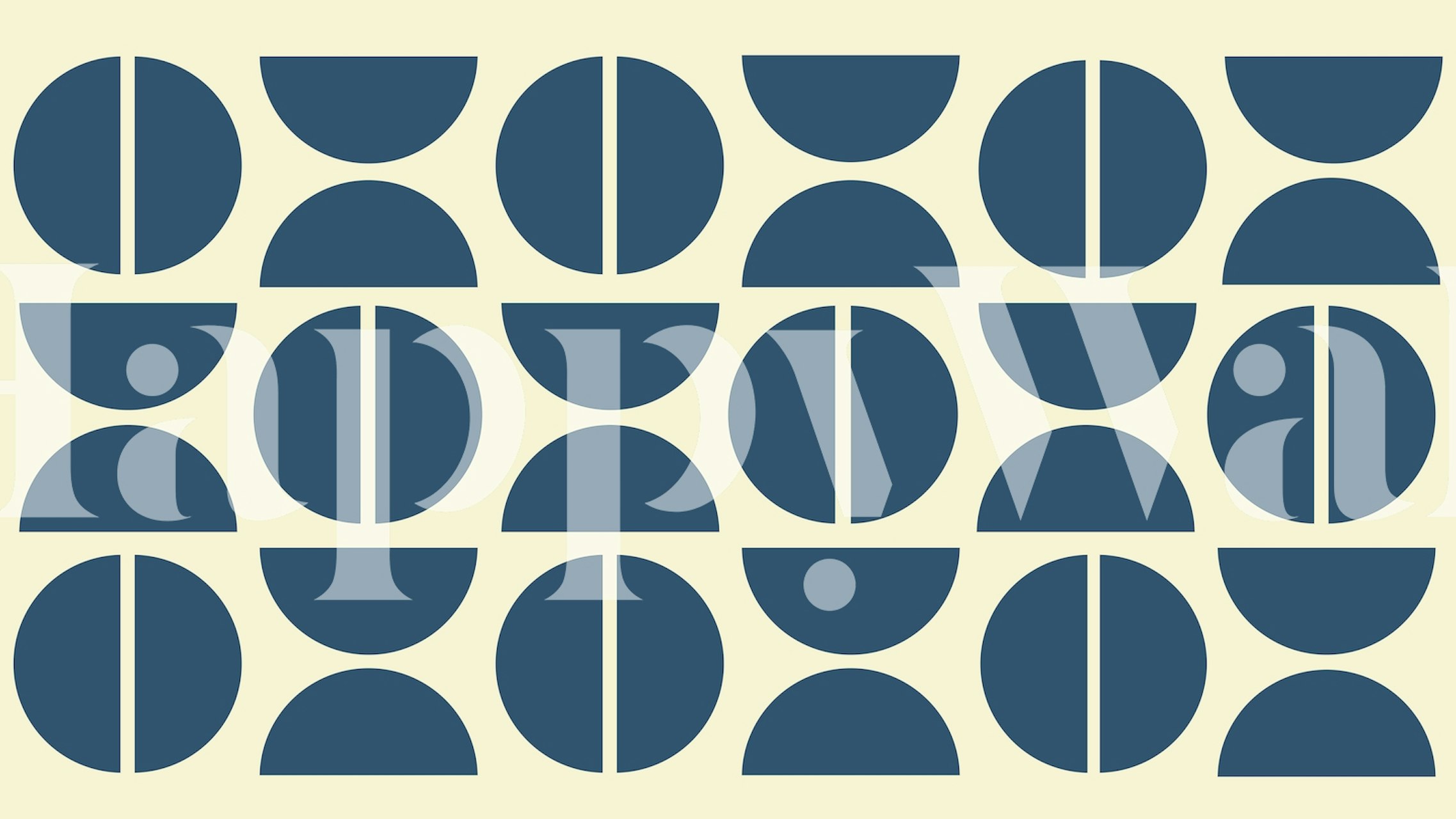 Peacock Bauhaus wallpaperdesign i et rom