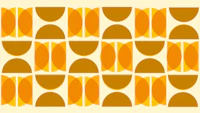 Golden Bauhaus Cutouts wallpaper
