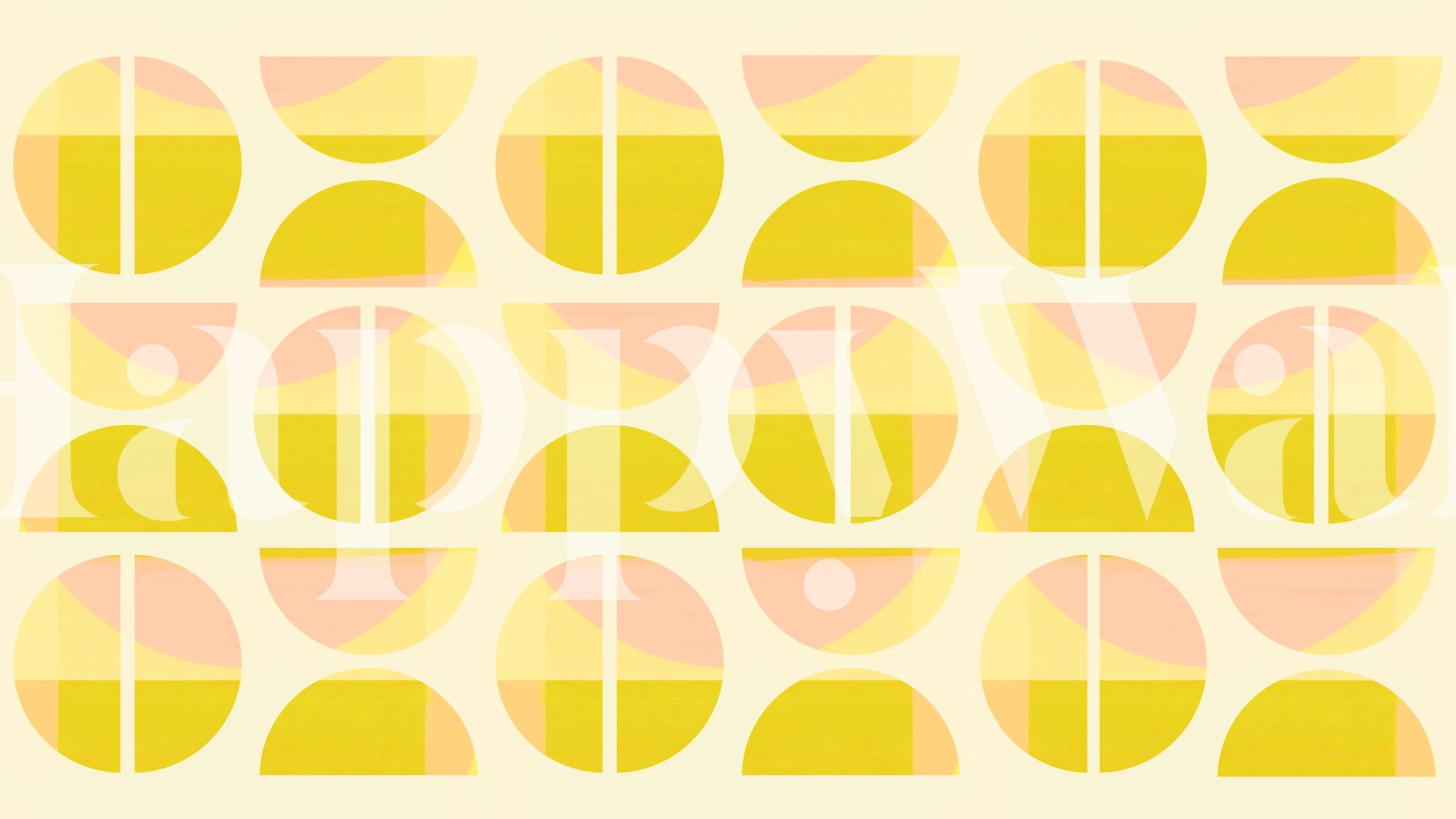 Carta da parati Summer Bauhaus in un ambiente di stanza