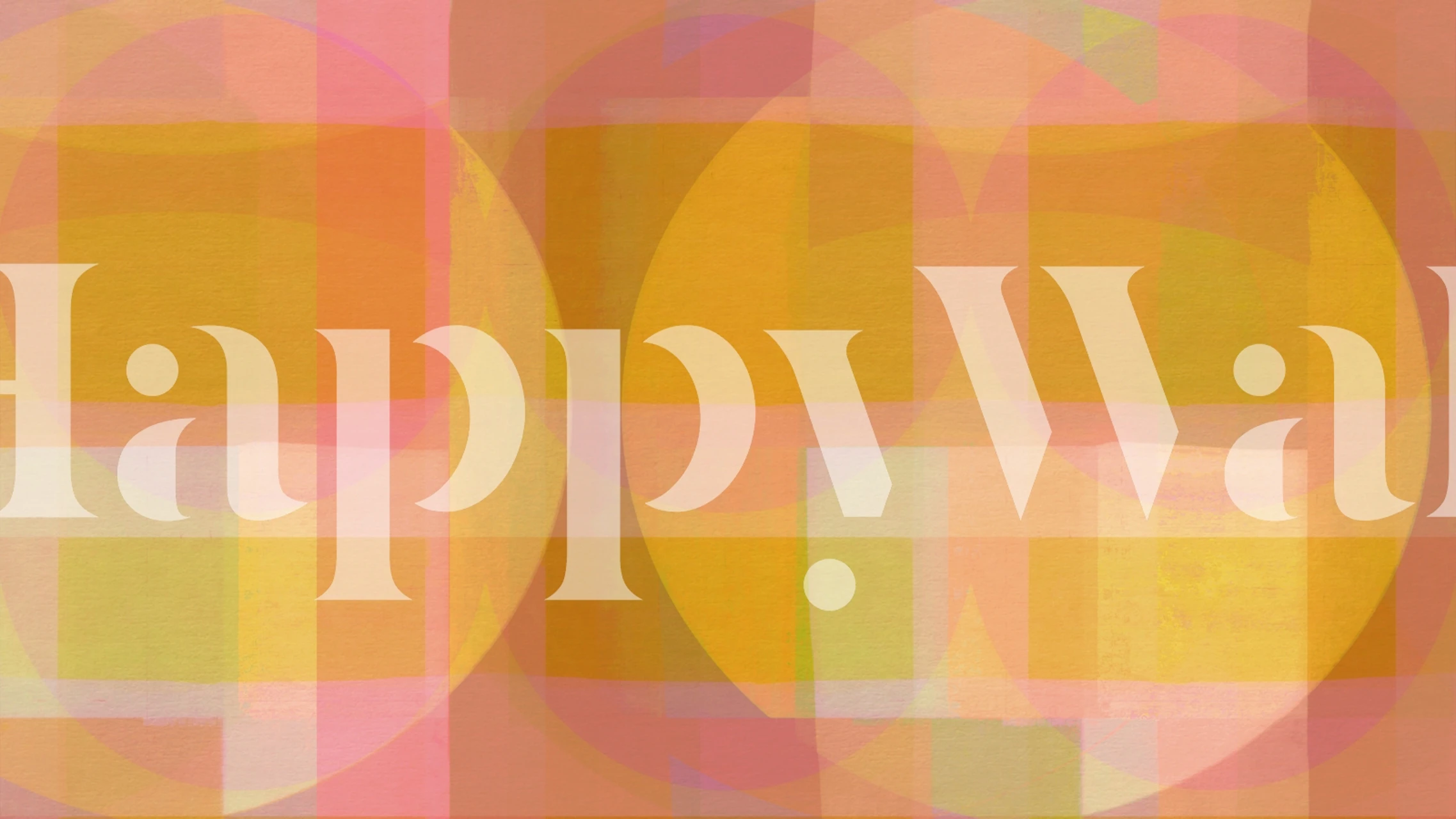 Geometric patterns in pastel pink, yellow, and orange hues wallpaper