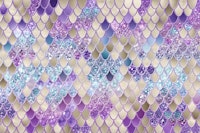 Gold Violet Blue Mermaid Scales Glam 1 tapete