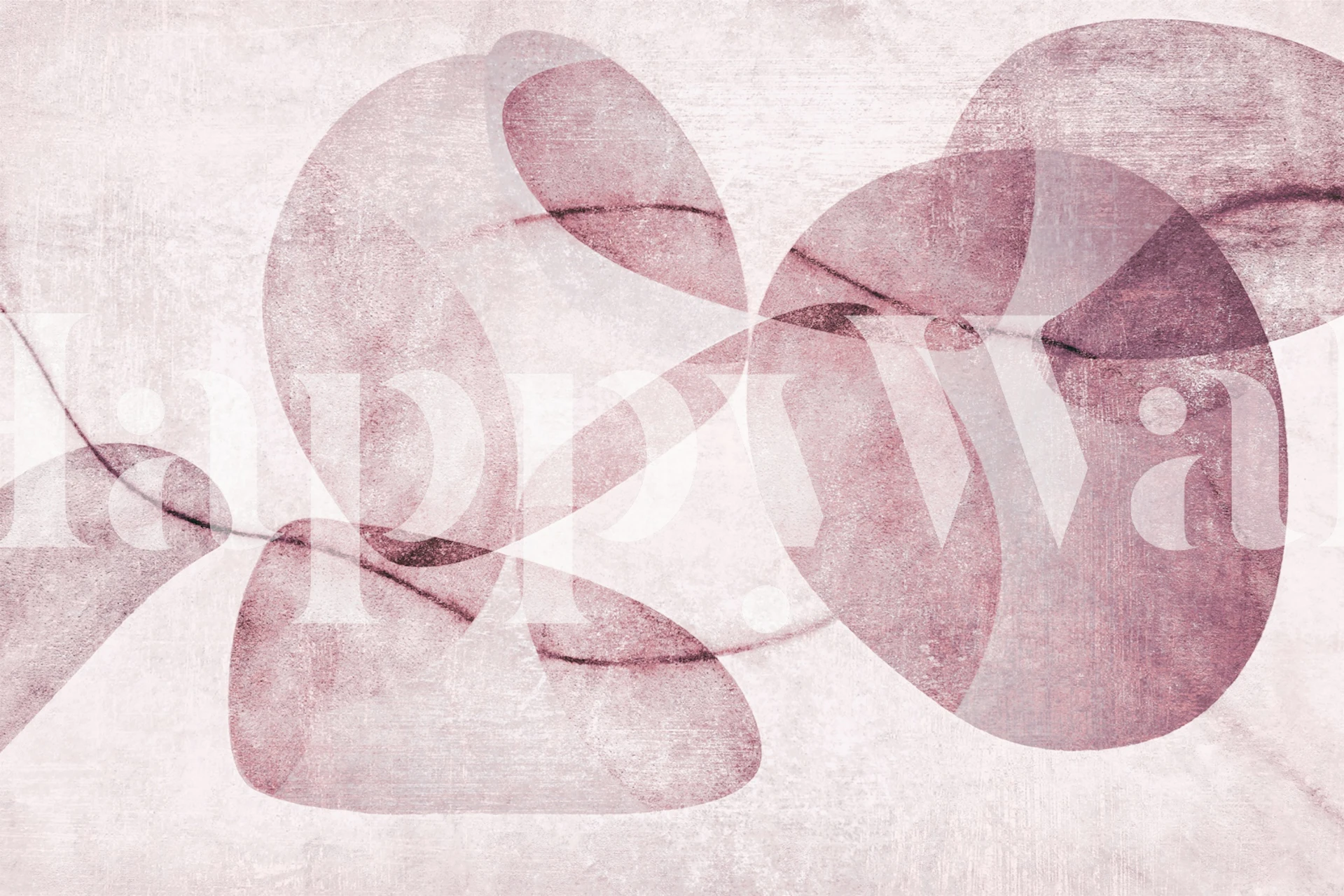 Warm abstract art wallpaper displayed in a room