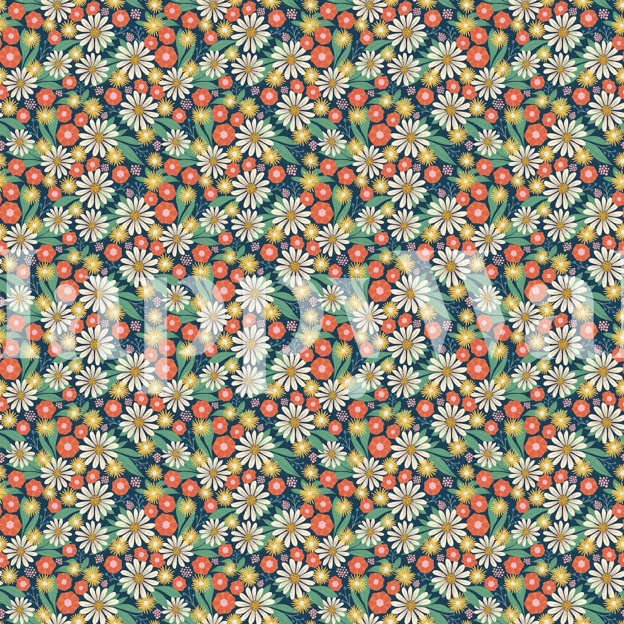 Farverig Summer Bounty tapet i et rum