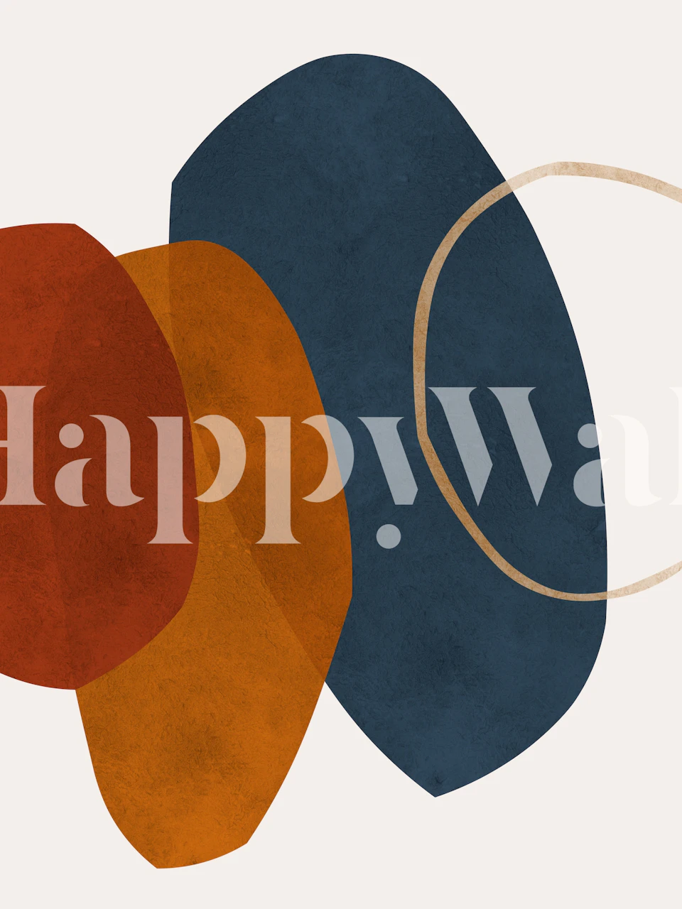 Abstract and expressionist tapet i ett rum