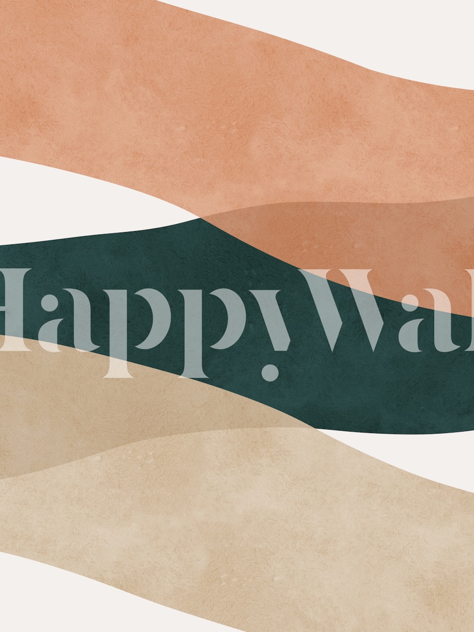 Abstract and expressionist wallpaper in a room