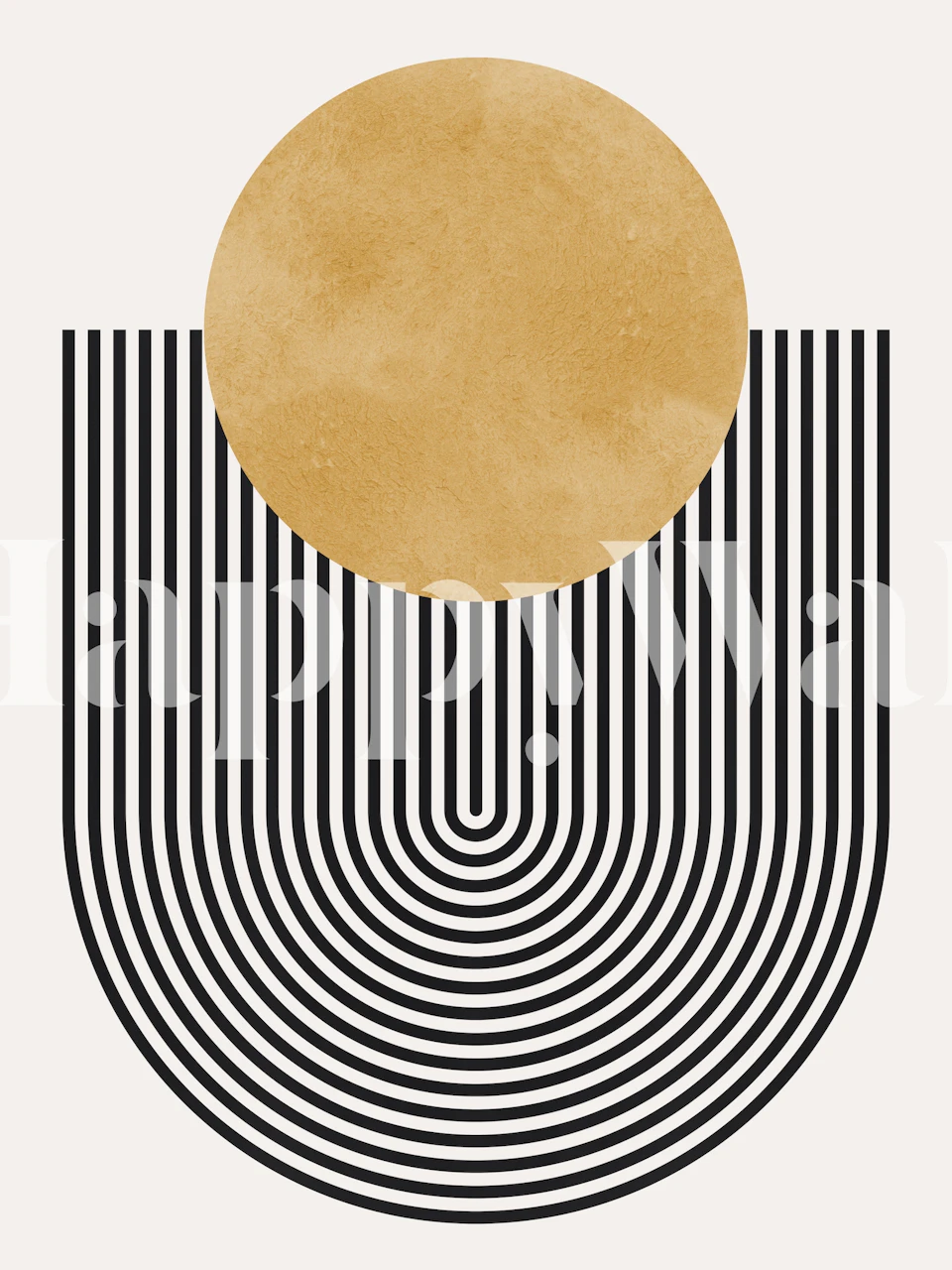 Carta da parati Lines and circles 02 in una stanza