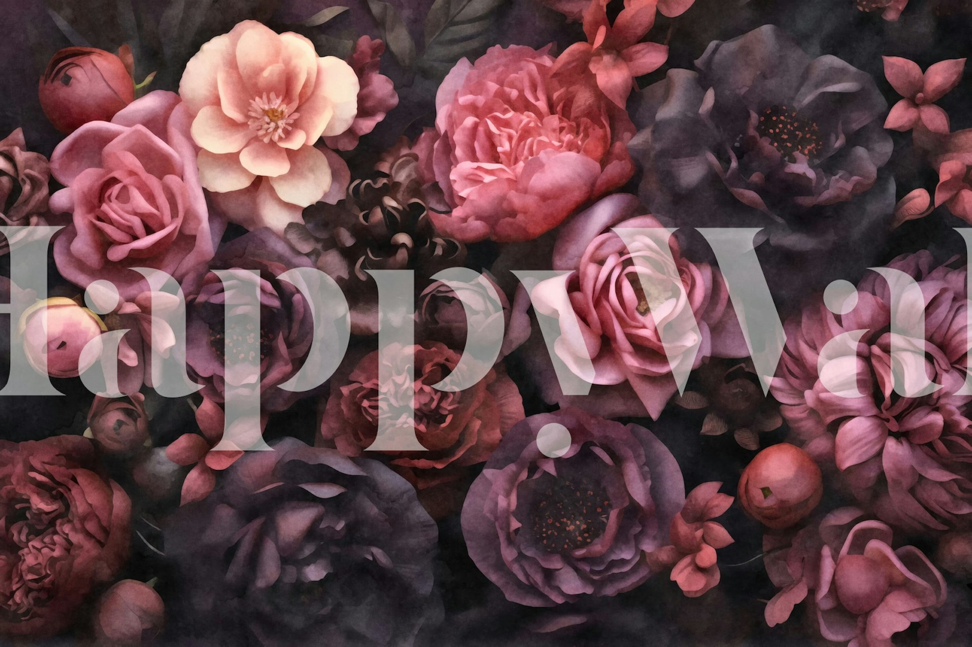 Ανθοστόλιστο ταπετσαρία σε μοντέρνο δωμάτιο