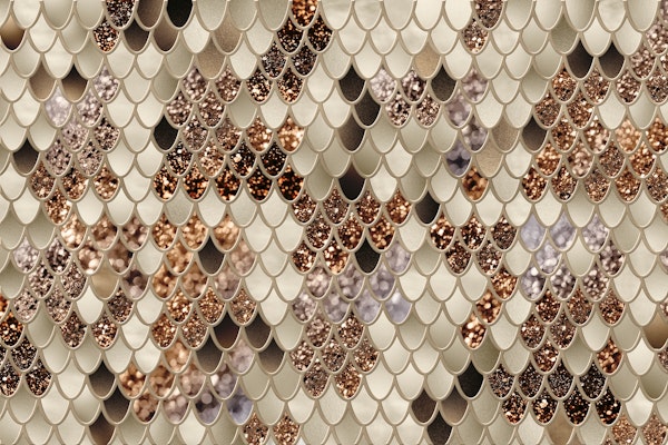Gold Brown Mermaid Scales Glam 1