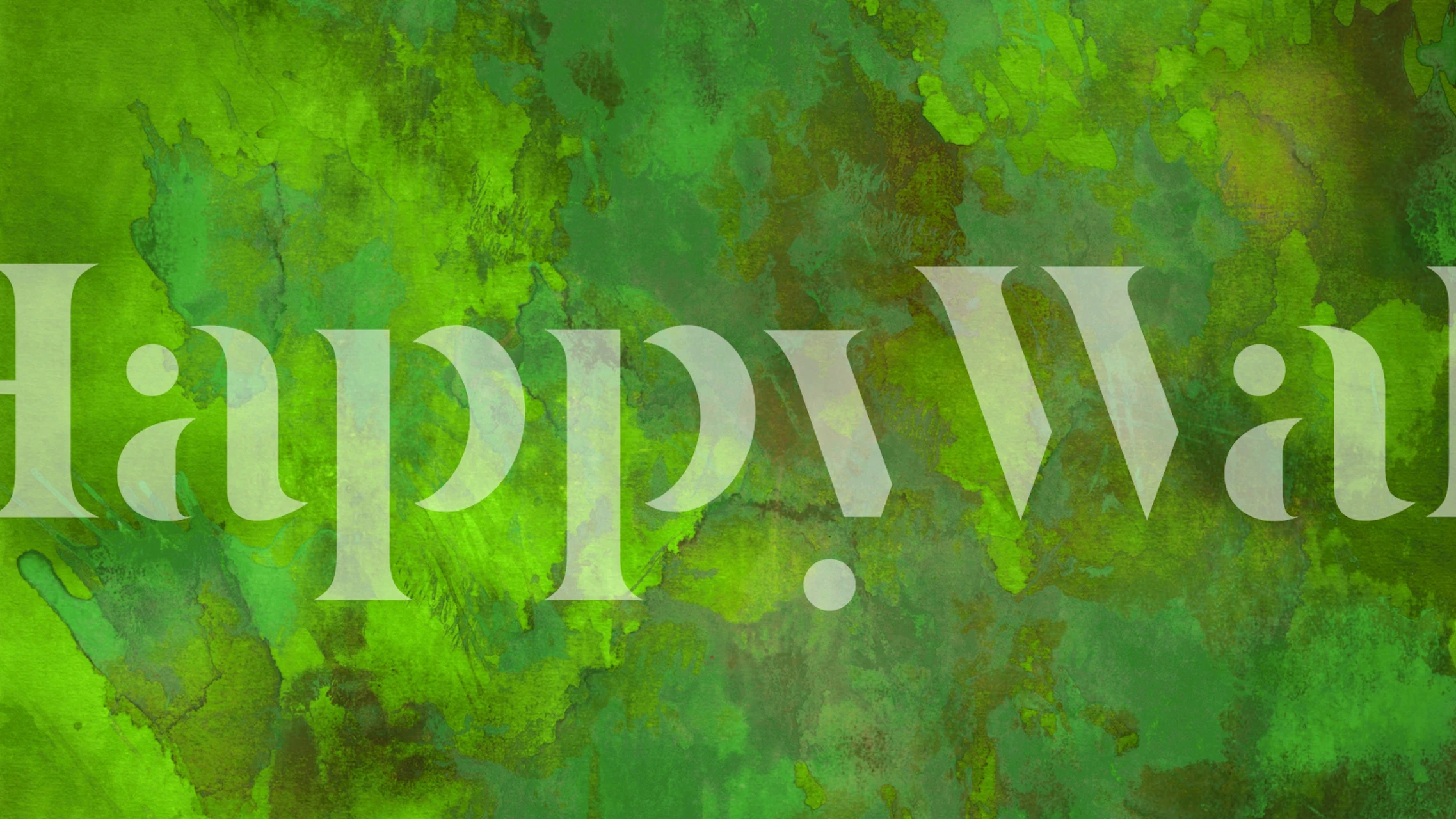 Green abstract watercolor pattern wallpaper with organic shapes