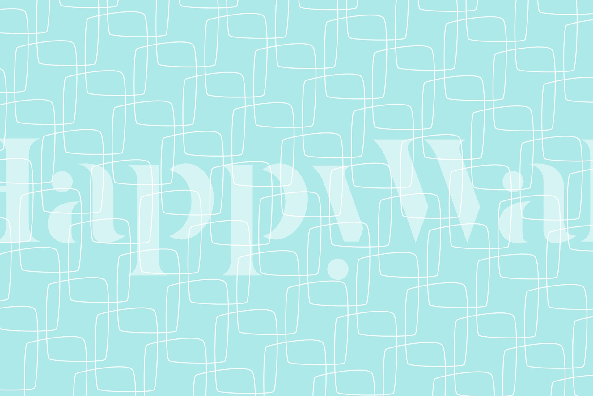 Scandinavian-style retro pattern wall mural in pastel colors