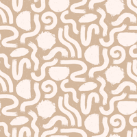 Painted Shapes Beige and Ivory Pattern ταπετσαρία