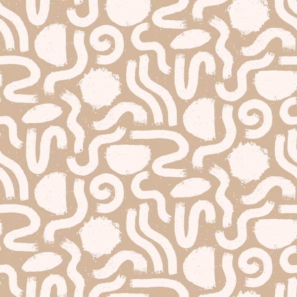 Painted Shapes Beige and Ivory Pattern