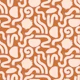 Painted Shapes Brown and Cream Pattern
