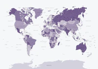 World Map in Purple papiers peint