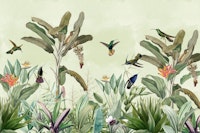 Exotic Vintage Hummingbird Garden ταπετσαρία