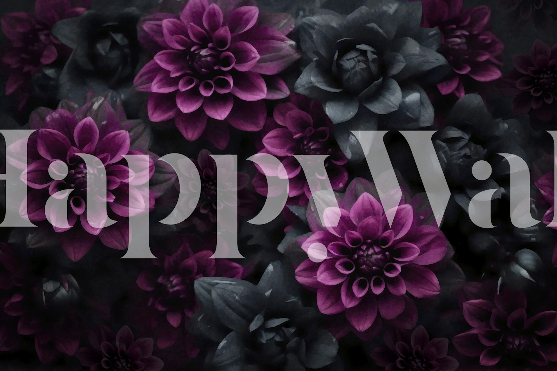 Midnight Garden Opulent Velvet Flowers ταπετσαρία