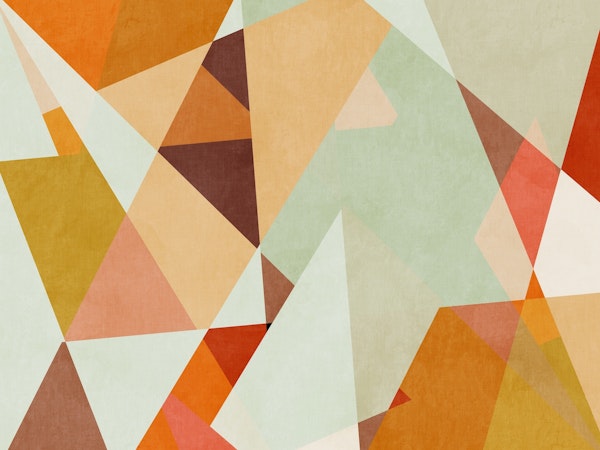 abstract mid century geometric triangles