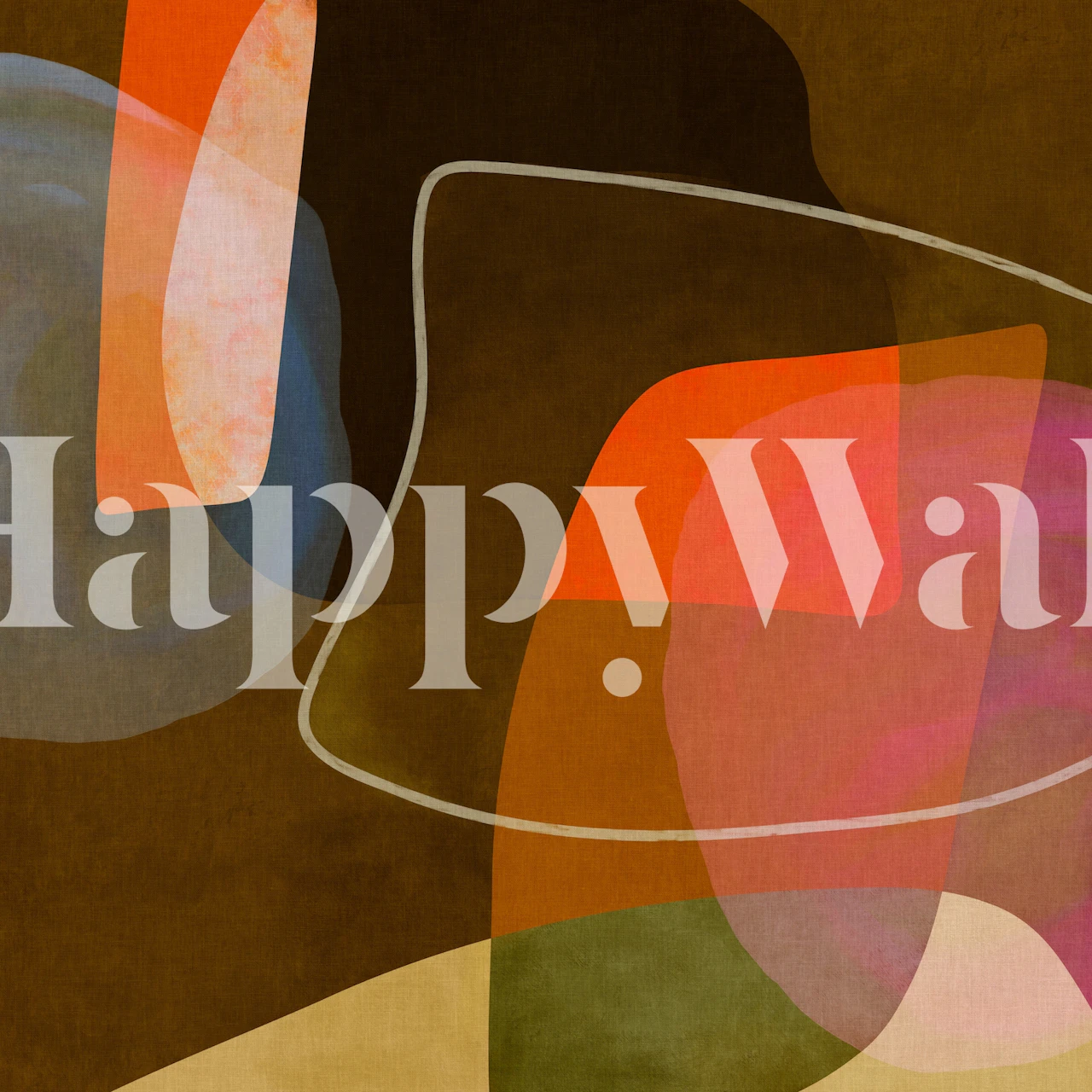 Modern Abstraction Painted II wallpaper in a room